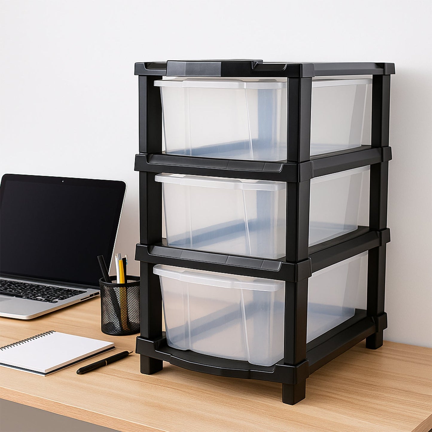 3-Layer Classic Transparent Drawer Storage Organizer